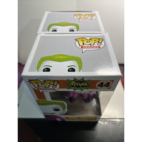 2 Funko Pop! Heroes 1966 The Batman Classic TV Series The Joker #44 Vaulted 2016 - Picture 1 of 5